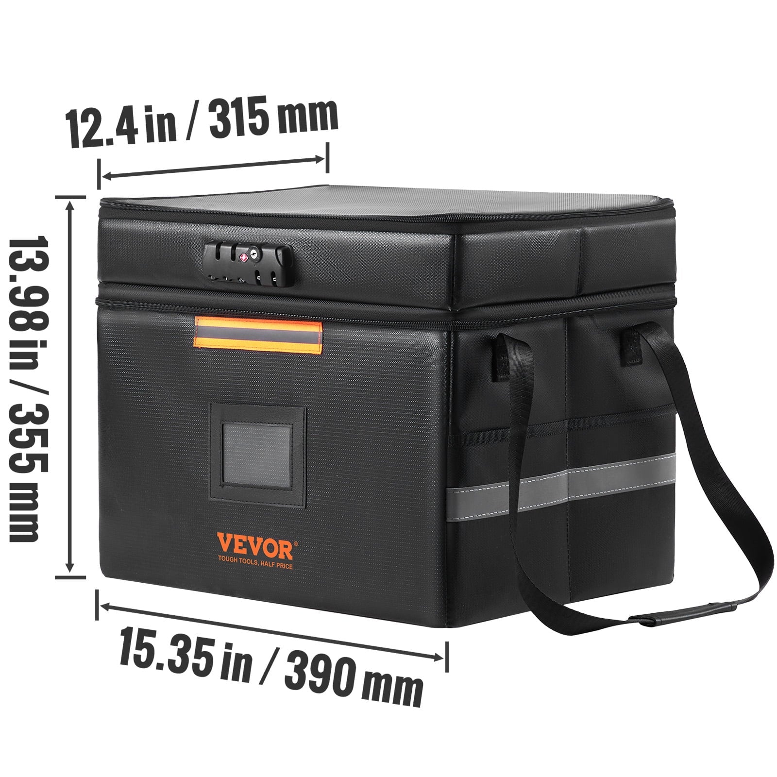 File Handle Lock Bag Fireproof Box 2000℉ Fireproof Box Portable 2 Document BENTISM Document Document Waterproof Layer with & File Organizer with