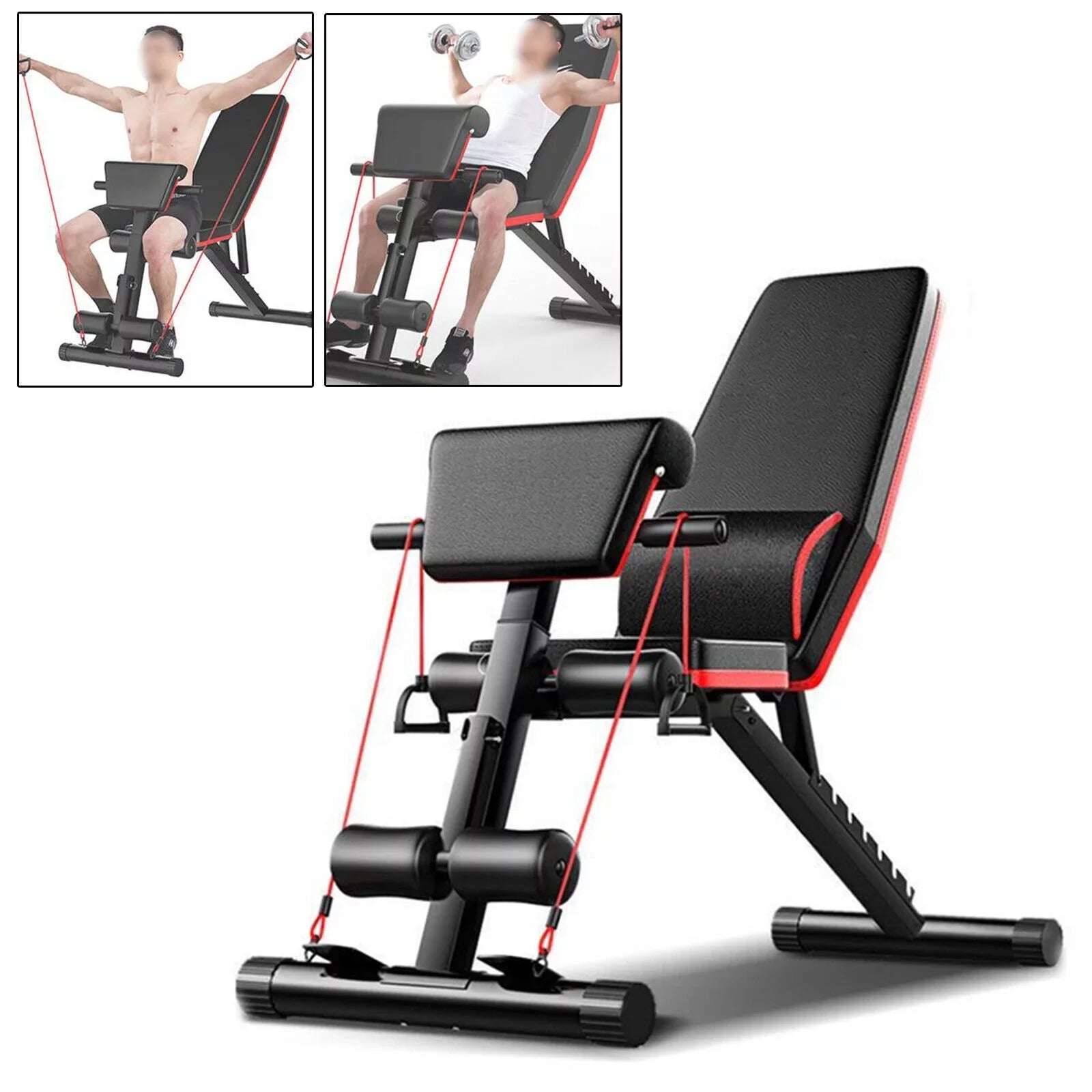 Adjustable Decline Workout Foldable Incline Full Dumbbell Weight Gym Body Bench
