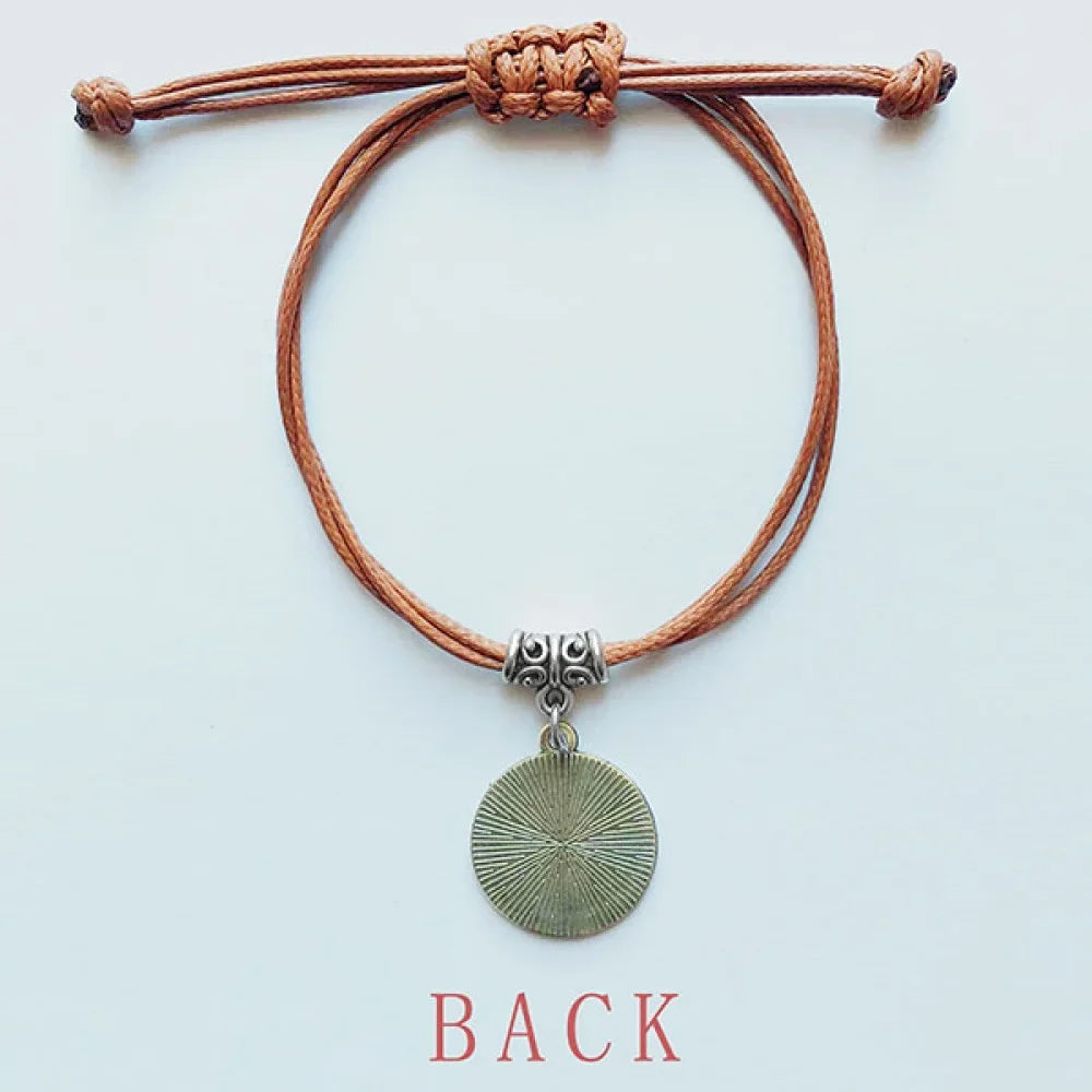 Jewelry Rope Delicious Famous Dishes Brown Bracelet Hide Leather Singapore Wristband