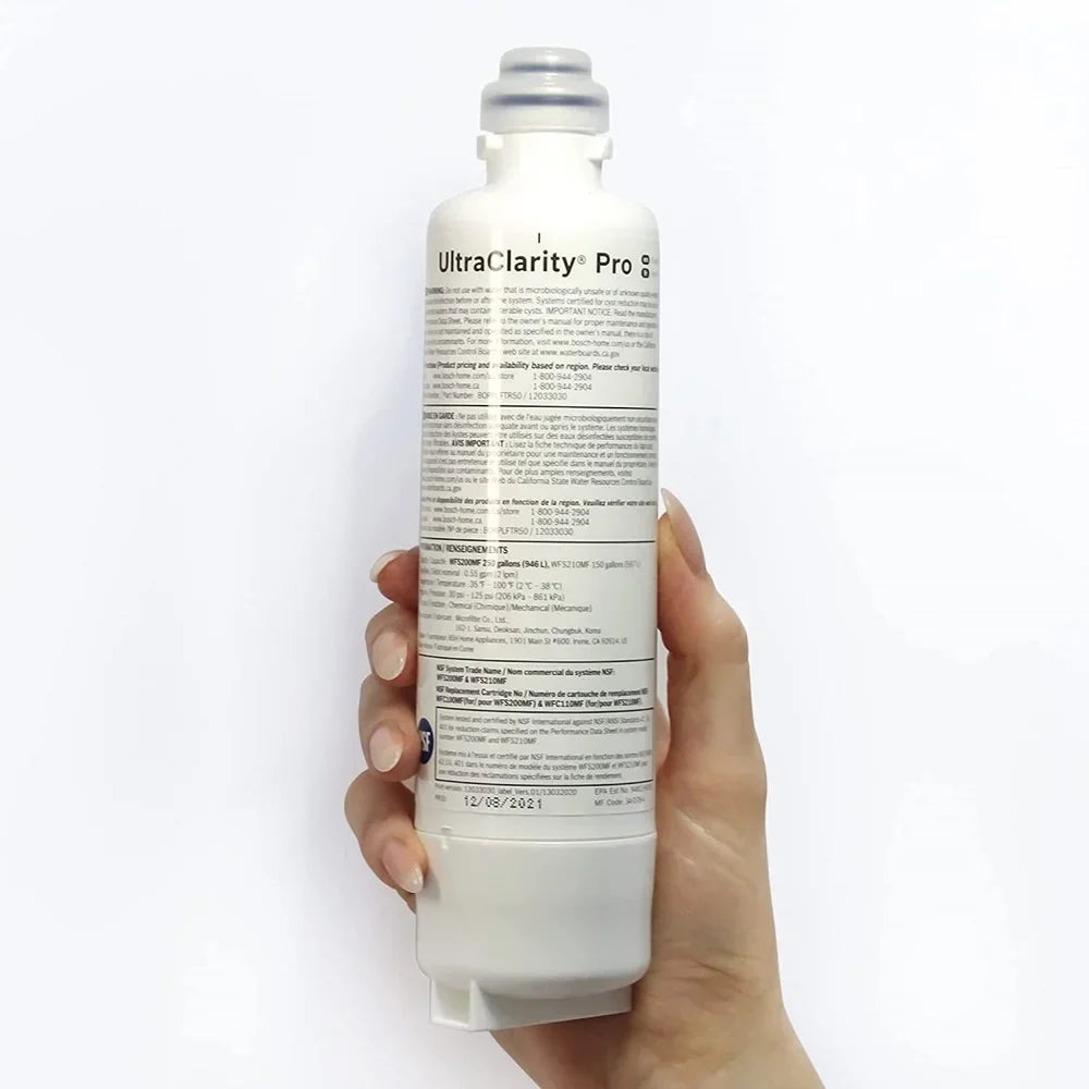 Ultra compatibility Pro Refrigerator Filter,High Pcs Water Clarity BORPLFTR50 1 Bosch