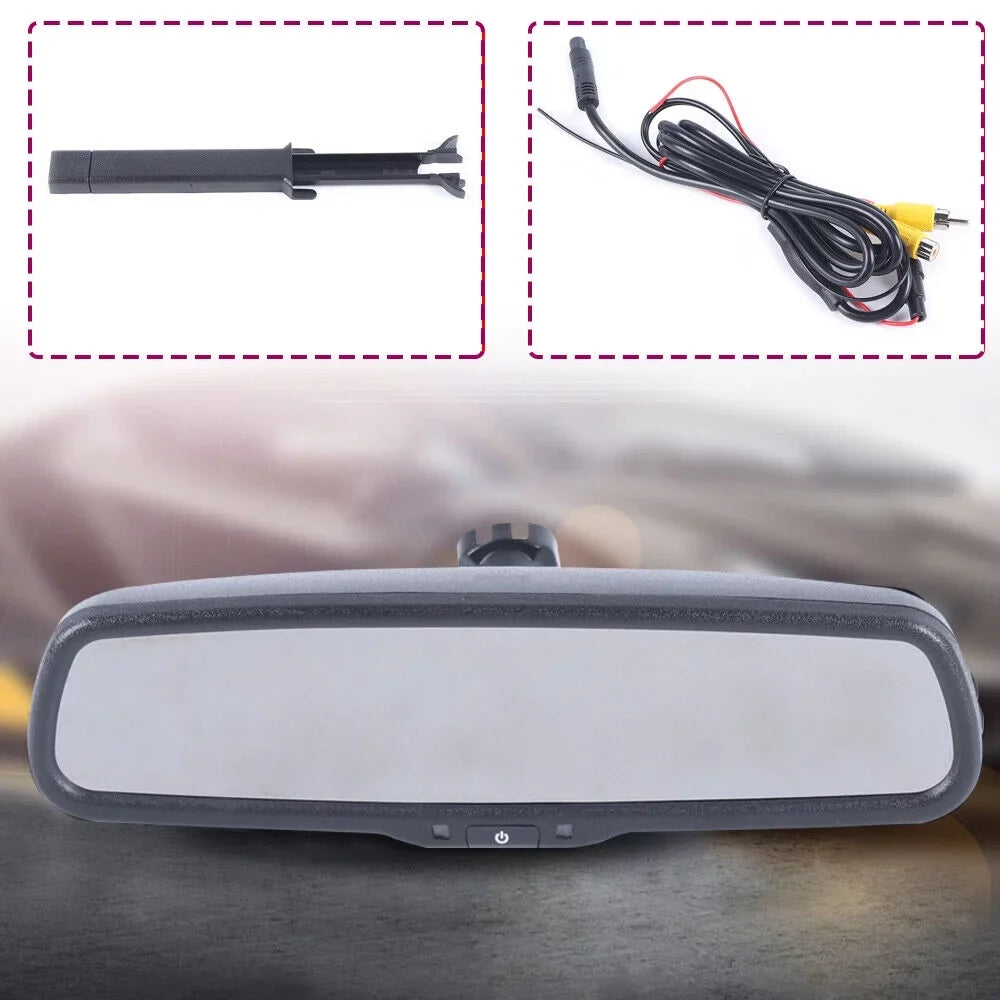Bracket 4.3'' with Mirror Backup Electronic TFT Monitor Car Camera Parking View Miumaeov LCD For Reverse Rear