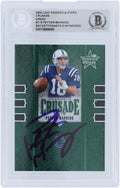 #C-18 Witnessed 2005 Crusade Fanatics Manning Green Authentic Leaf Beckett #/750 Indianapolis Colts Authenticated Rookies Certified - Peyton Fanatics Stars Card & Autographed