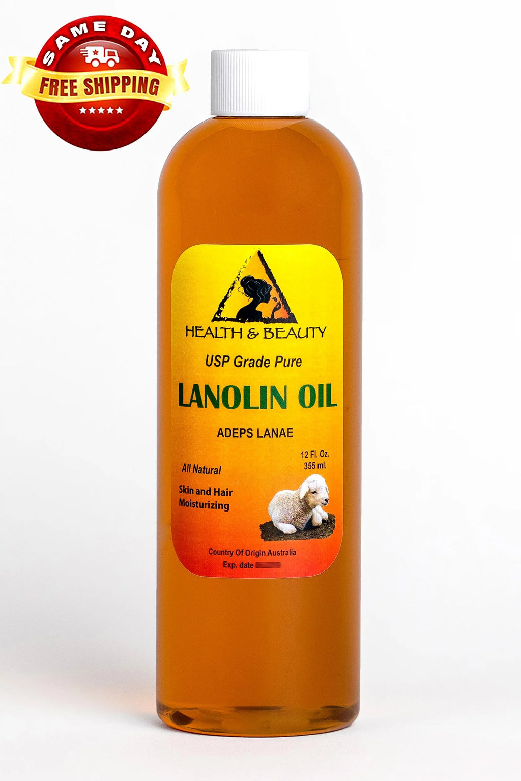 OIL LIPS SKIN HAIR MOISTURIZING USP GRADE PHARMACEUTICAL PURE 100% LANOLIN 24 OZ