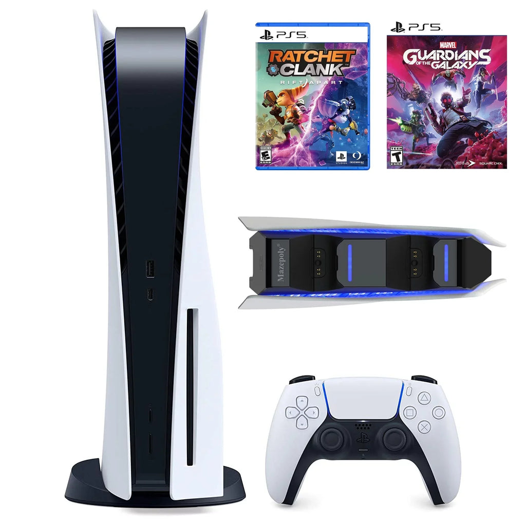 One the of Mazepoly and Blu-ray, Dual P-S-5 Marvel’s with Dock Charger Apart Controller, Rift UHD Console, Clank: 825GB Guardians Wireless & Disk Play-Station-5 Galaxy Games Ratchet