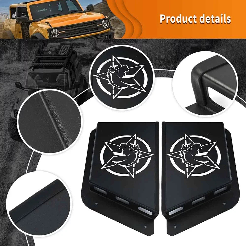 Bronco Panel Door 2/4 Organizer Scratch for Metal ALLTIMES Ford EDITION), Resistance,1 Box Dust Black Pocket Rear Proof 2021+(OFF-ROAD Water Proof Pair for Door