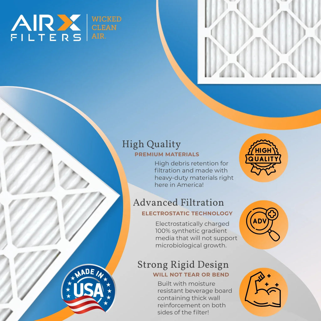 MERV AIR. 7 Pack Furnace Filter Conditioner USA HVAC Filter 24x24x1 Filters 24x24x1 & by MPR 1200 11 AIRX 1000, Air Air Comparable Premium MPR CLEAN FPR 6 Pleated WICKED Made Electrostatic to FILTERS