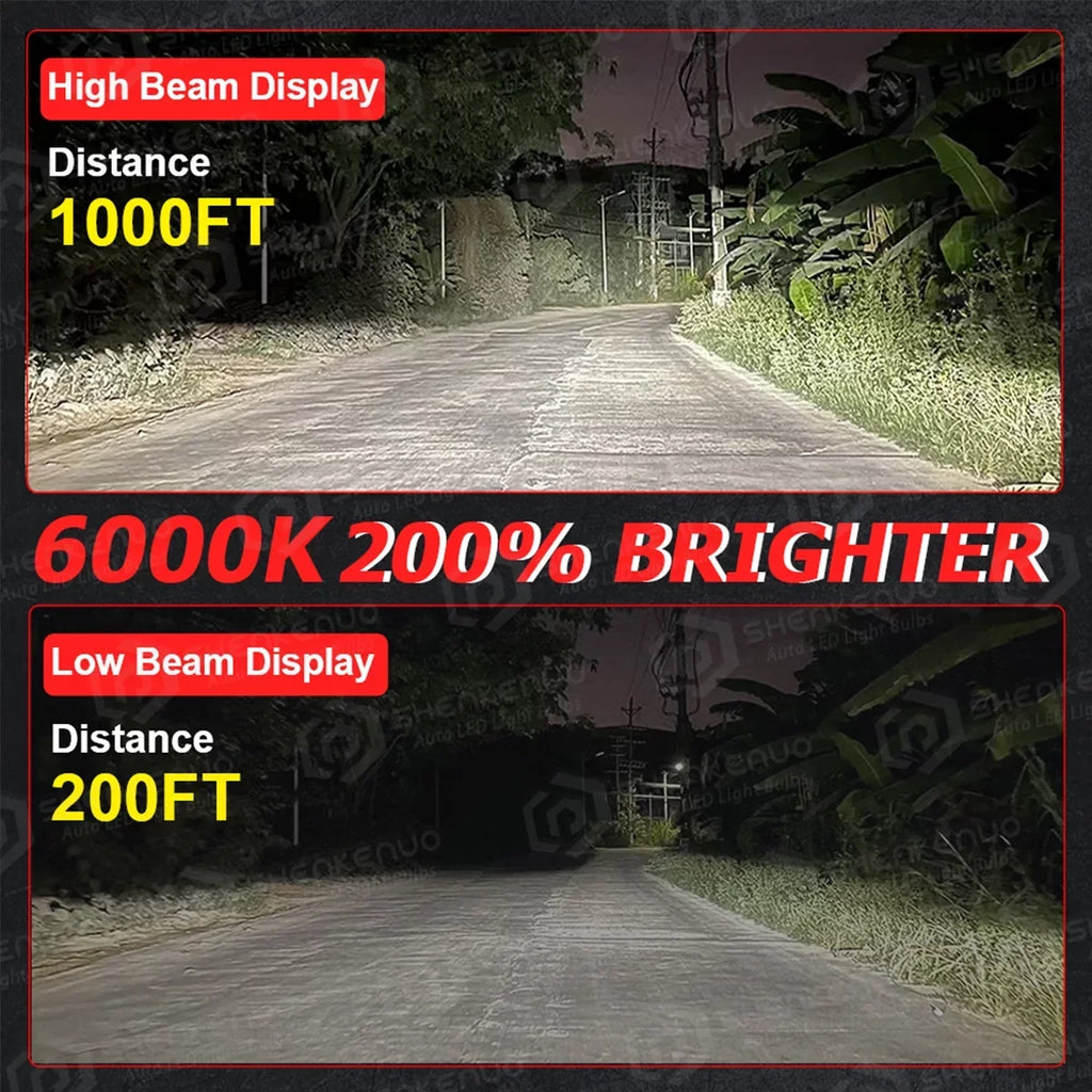Headlight 9005 For 6000k Bulbs H11 Light Fog 2016-2020 H8 Beam H11 High/Low LED Civic 6Pcs Honda