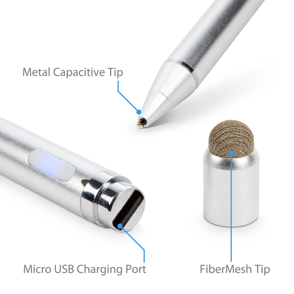 Convertible Active - Tip Stylus Electronic (11.6") Fine Silver with C330 Pen, Stylus Ultra Lenovo 2-in-1 Stylus] [AccuPoint Chromebook Metallic BoxWave
