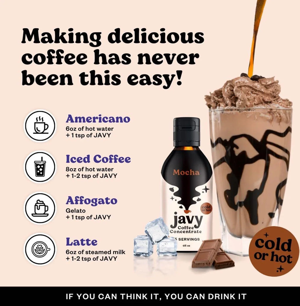 Bundle, Cold Flavor Pack, Coffee & Variety Brew Coffee gifts, Original 2 Cold Coffee Concentrate Seconds, in Javy ounces Ice 12 Coffee Drinks Mocha &