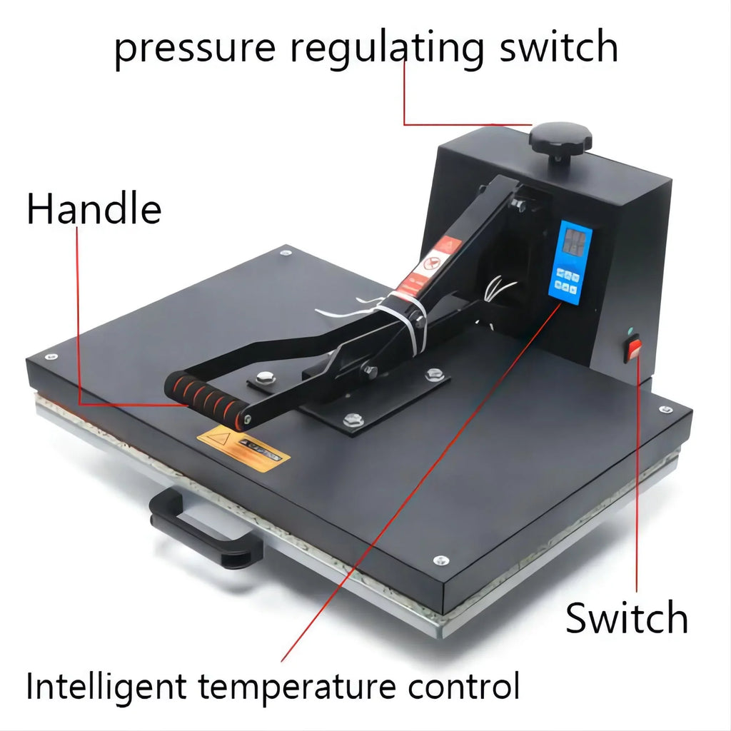 Pressure Adjustable 16" Time Digital Press Transfer T-shirt TEMP 0~250℃ Clamshell Heat Printer Sublimation Anqidi 24" Machine x