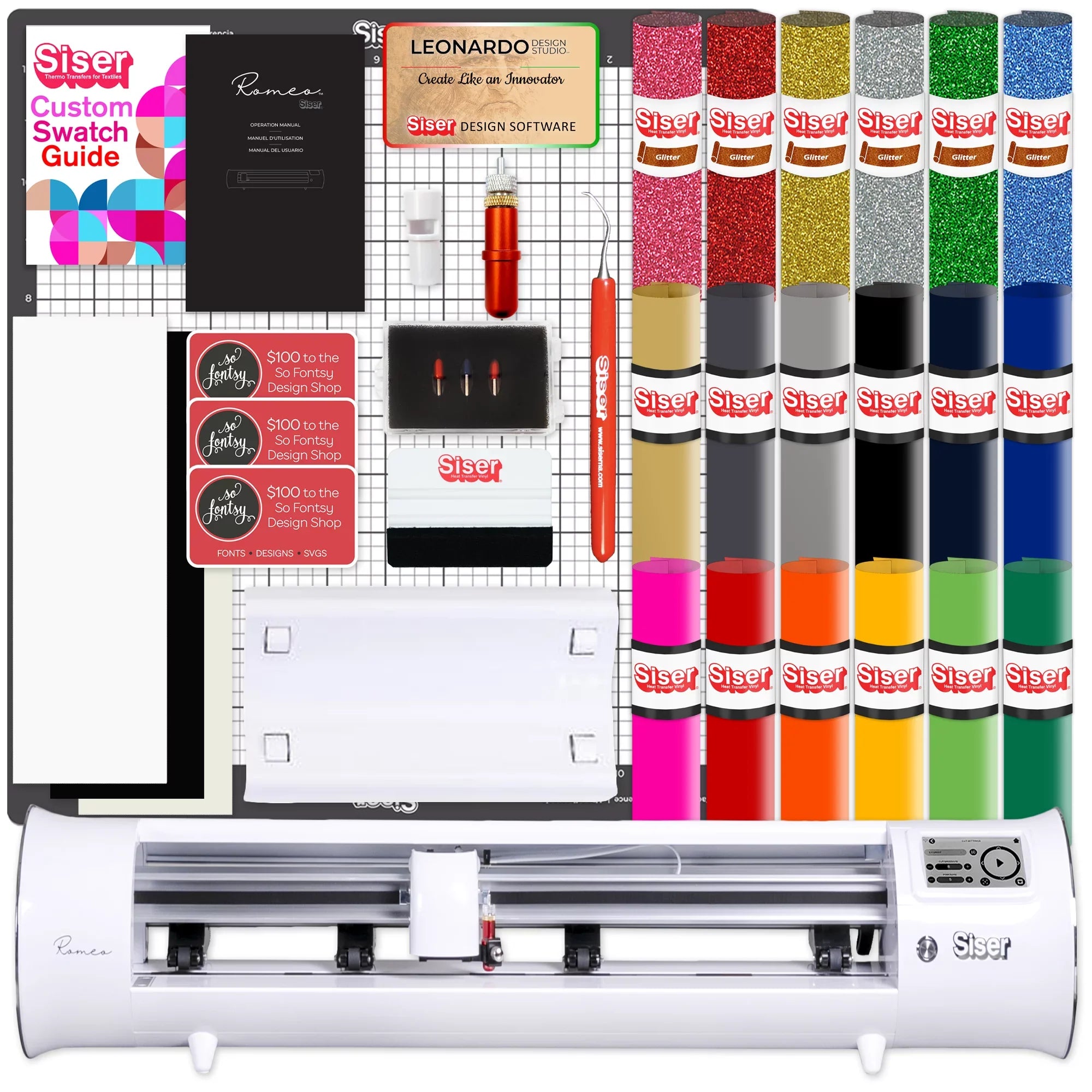 Bundle Deluxe Romeo Transfer Heat Easyweed (HTV) 24" Siser