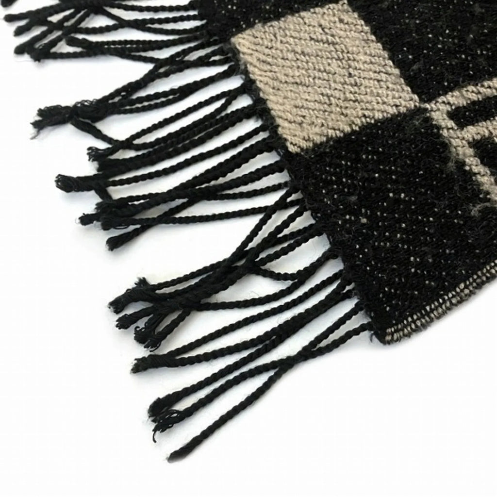 accessory block Pre-Owned men's scarf brand (Good) FENDI check Zucca fringe pattern