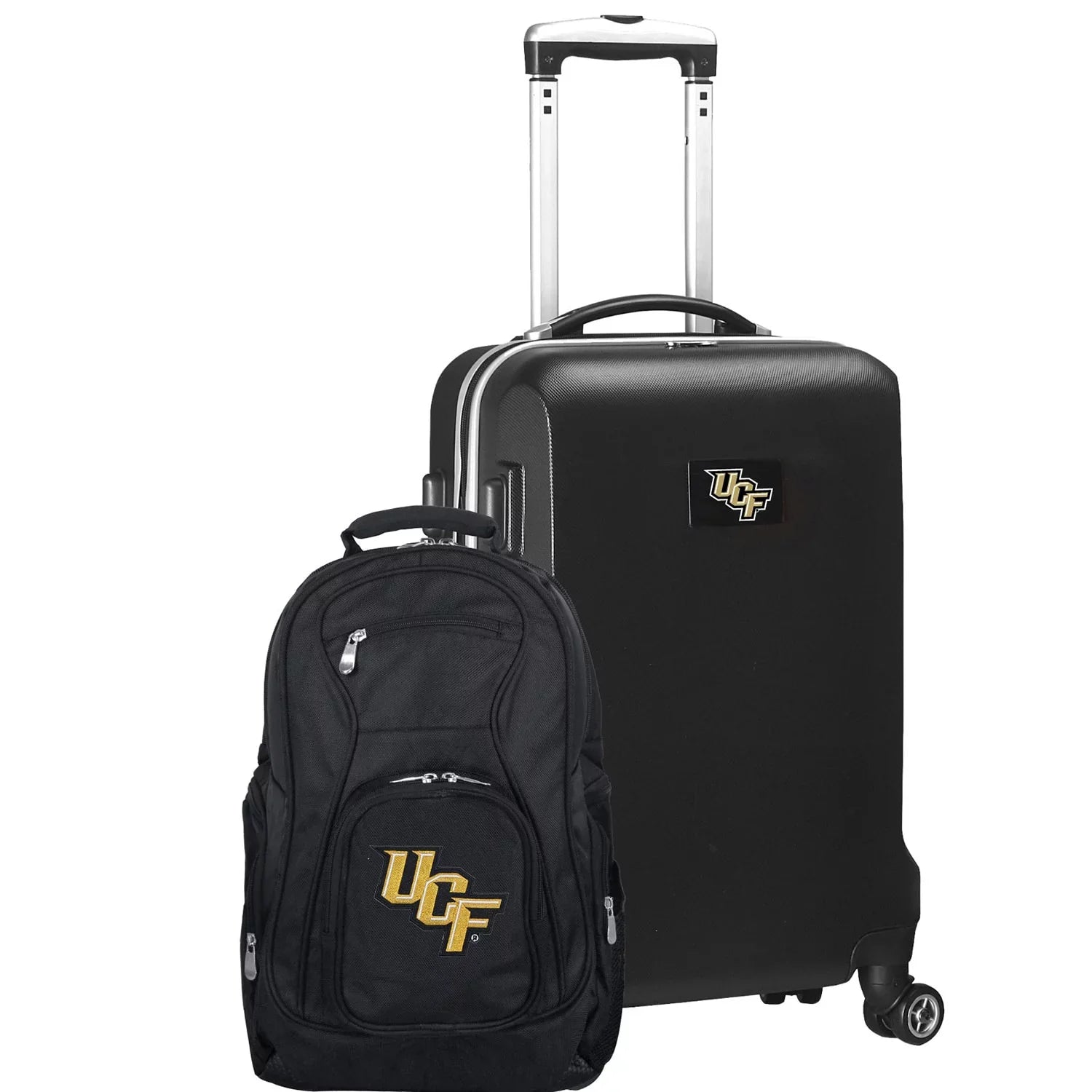 2-Piece Black - Knights and Backpack UCF Carry-On Set Deluxe