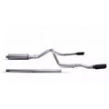 69550B Exit Exhaust Steel System Pickup Cat-Back Crew Stainless with Rear for Ford 2.3L Elite 2019 Cylinder Split Black Ranger Cab 4
