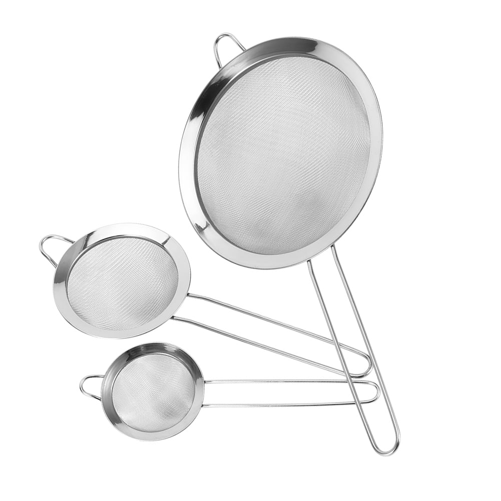 Mesh Filter Supplies Residue Steel Dekaim Kitchen Mesh Flour Filter 3Pcs Food Strainer Stainless Filter Sieve