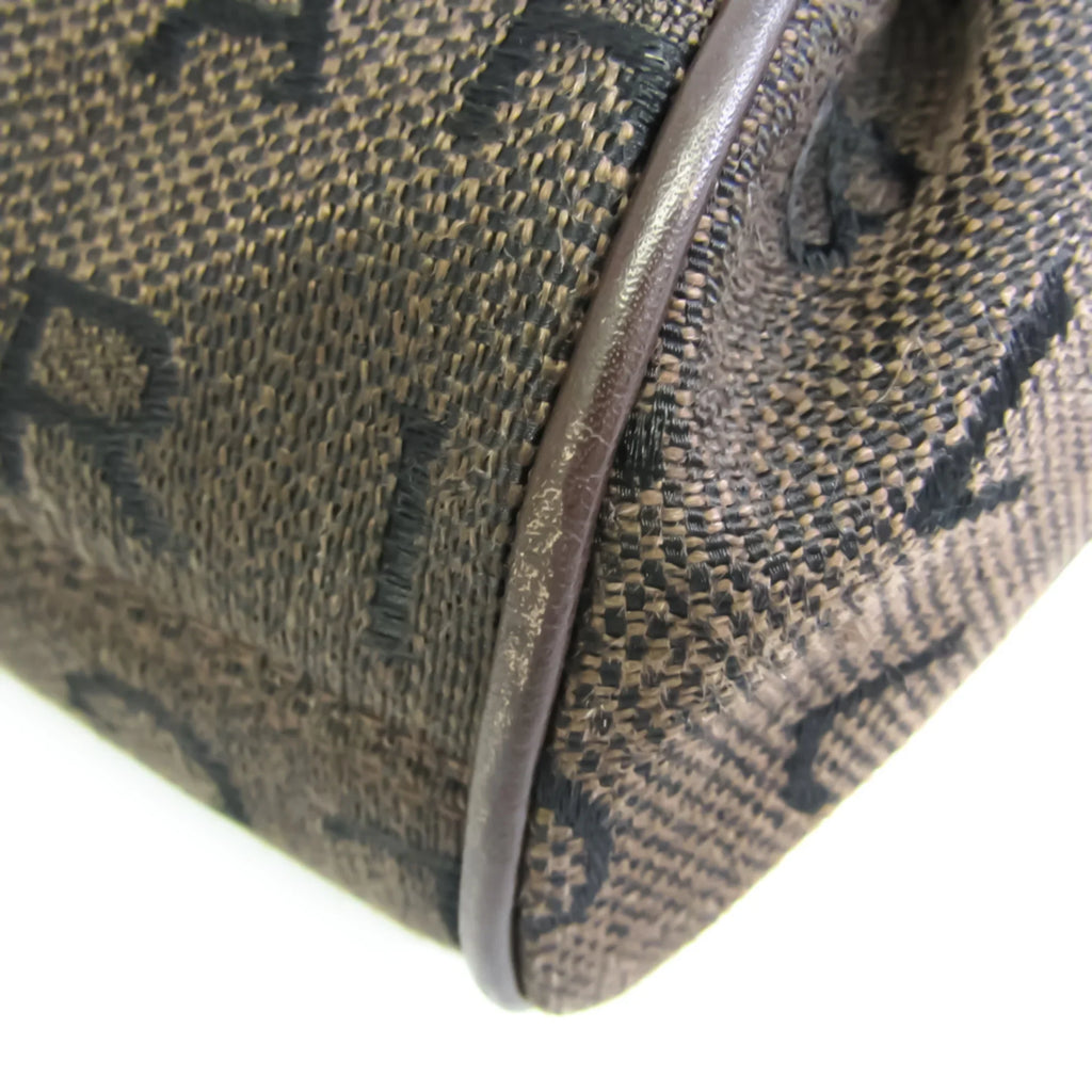 Women's Handbag,Tote Logomania Pre-Owned Bag Canvas Brown (Good) Bvlgari