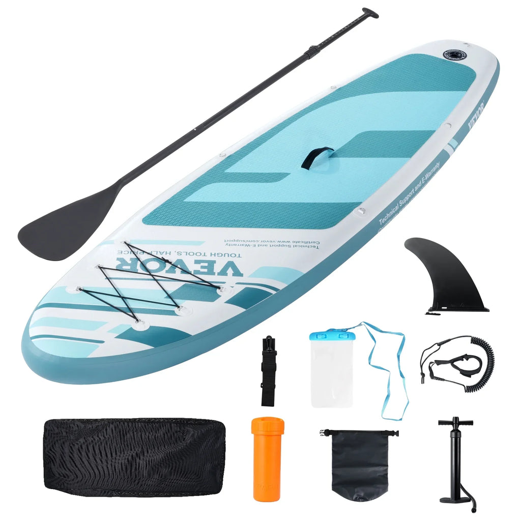 Up Inflatable Board Sup Paddle 11' SKYSHALO with Paddle Board Stand Surf Accessory