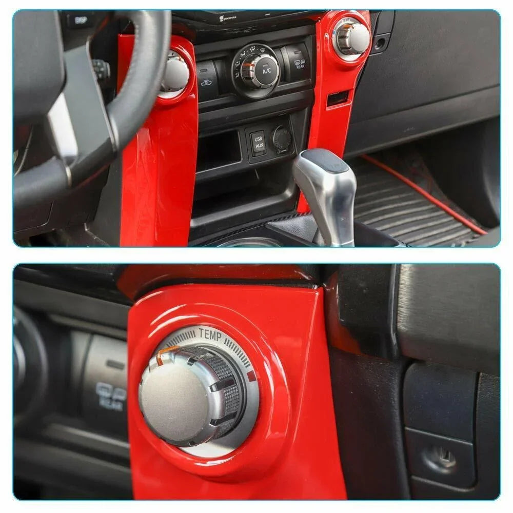 Conditioner Cover Red 2pcs Teledu Switch Console 4Runner Air Trim Decor