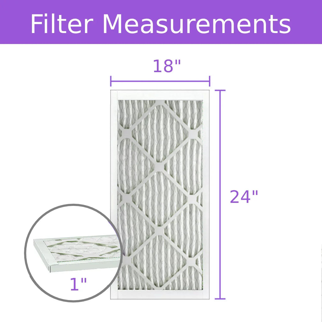 8, Pack) 18x24x1, Purolator Pleated Mechanical DMK80 (6 Filter, Surface Air MERV Extended