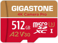Micro 4K UHS-I up Micro Switch, R/W Nintendo Class A1 Pro, with 512GB MB/s, Gigastone compatible V30 SDXC 10 Card, GoPro Recording, 4K Cameras, Cam, 100/60 SD Video Dash to Camera