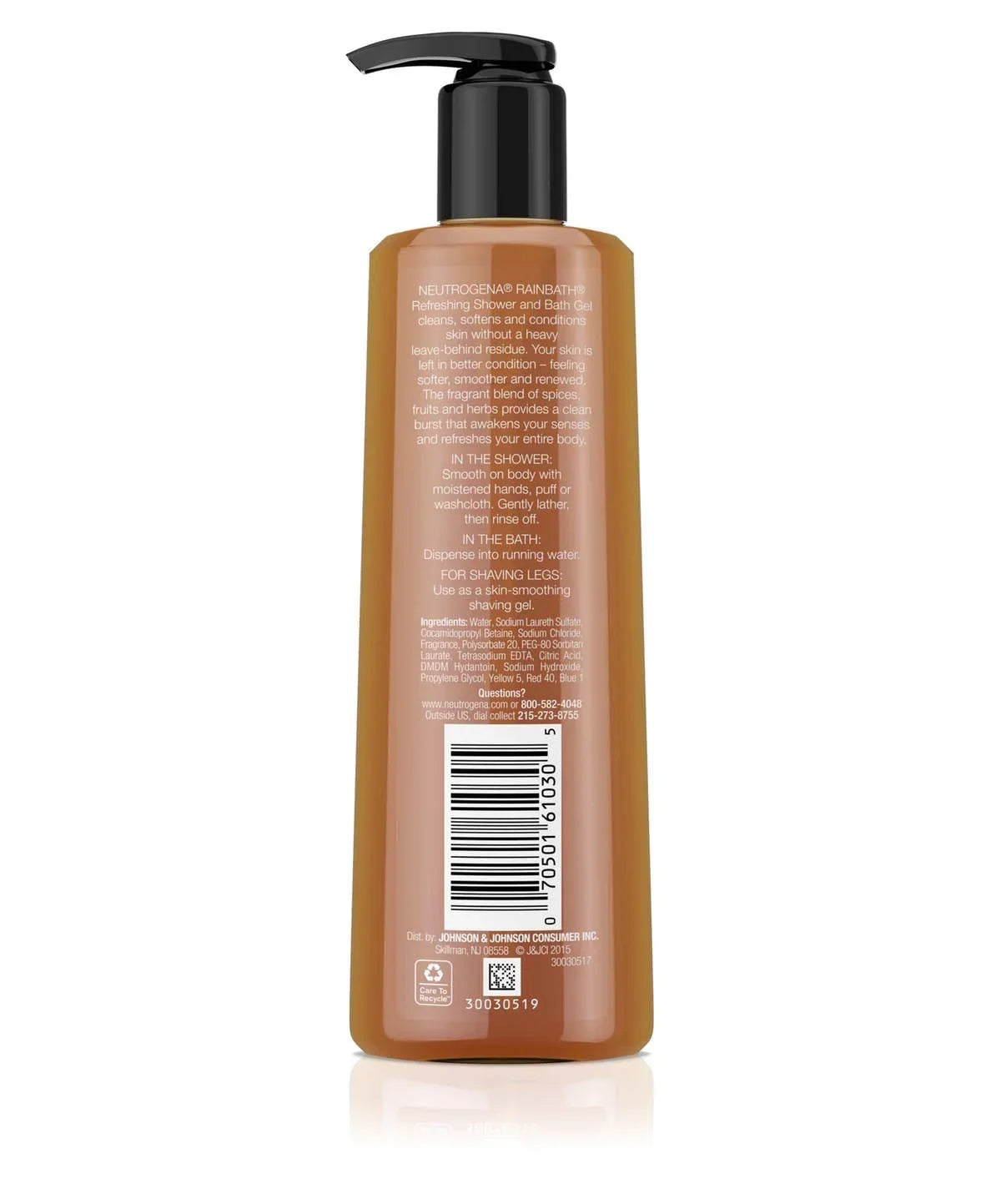 Ounce 8.5 Gel Rainbath (250ml) Neutrogena Pack) & Shower (3 Bath