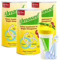 Almased oz and Bundle Set with 17.6 Replacement Spoon (3 Powder a Bottle Protein Pack) Shake Lumintrail Measuring Meal Shaker Multi