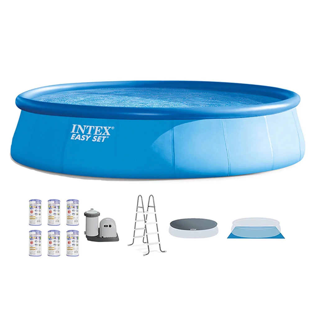 (6 18' Pack) Inflatable Outdoor Set Pool Filter Cartridges with 48" x Intex