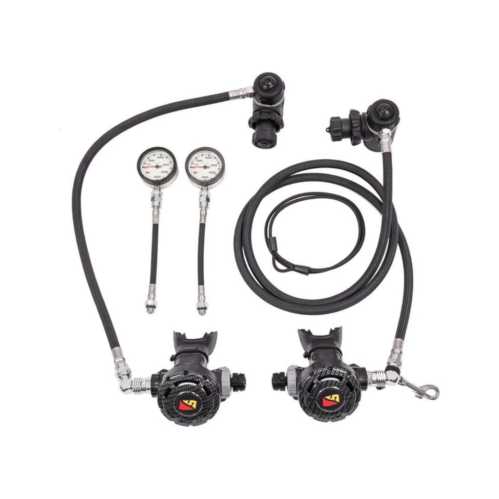 with Set 22" BAR Rite 7' Regulator Dive SPG Sidemount Right Right