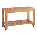 Kitchen Top Slatted Afuera Outdoor in Island Natural Living & Rolling Shelf Wood