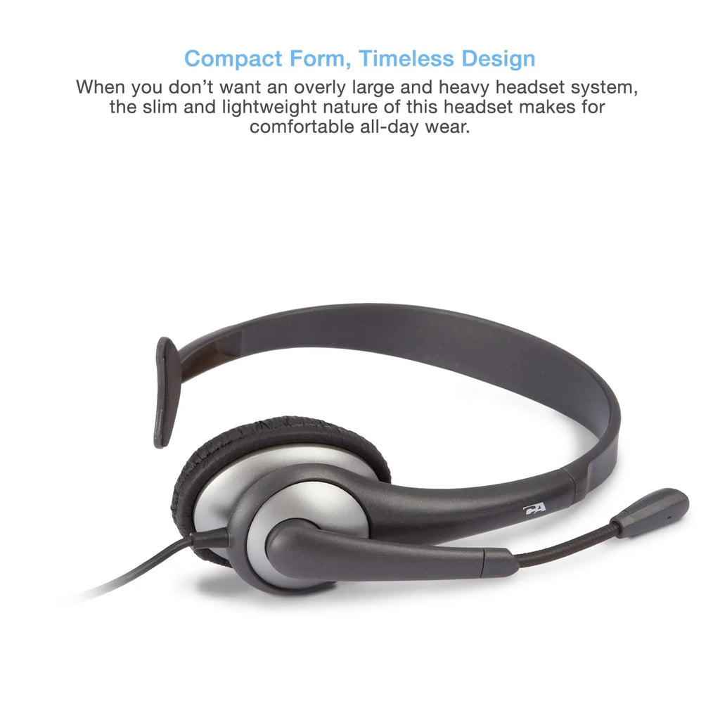 Y-Adapter & Gray Cyber Microphone w/ (AC-104) Mono Acoustics - Headset