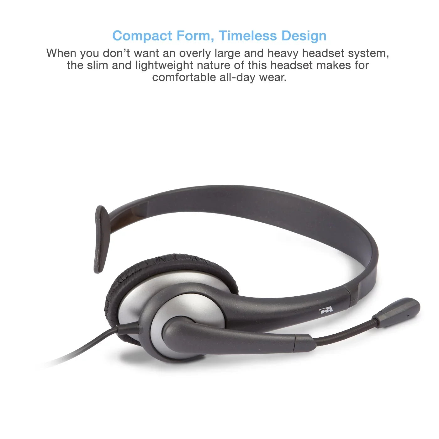 Y-Adapter & Gray Cyber Microphone w/ (AC-104) Mono Acoustics - Headset