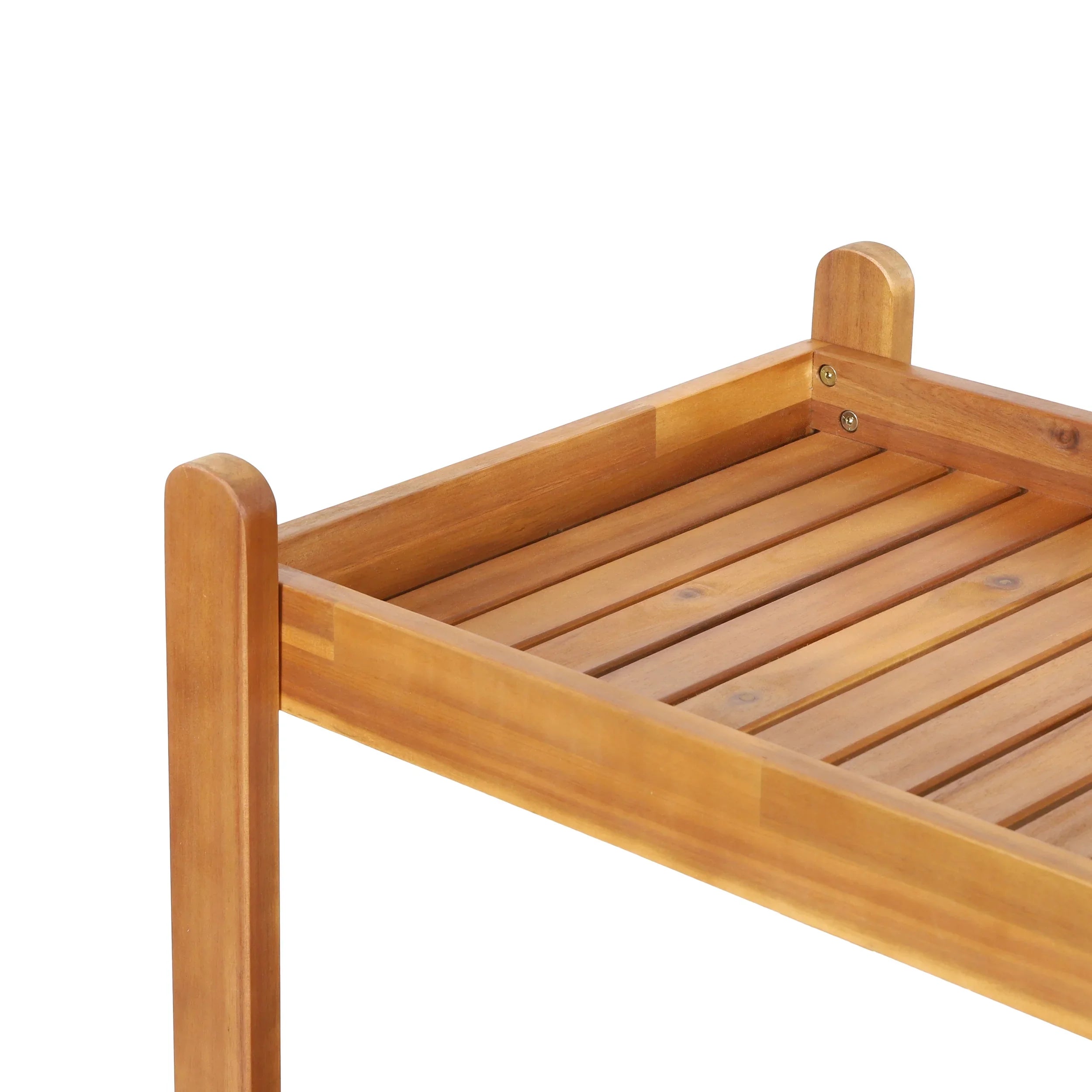 Bonneau 2 Holders, Acacia with Teak GDF Studio and Bottle Wood Bar Outdoor Black Cart Tiered