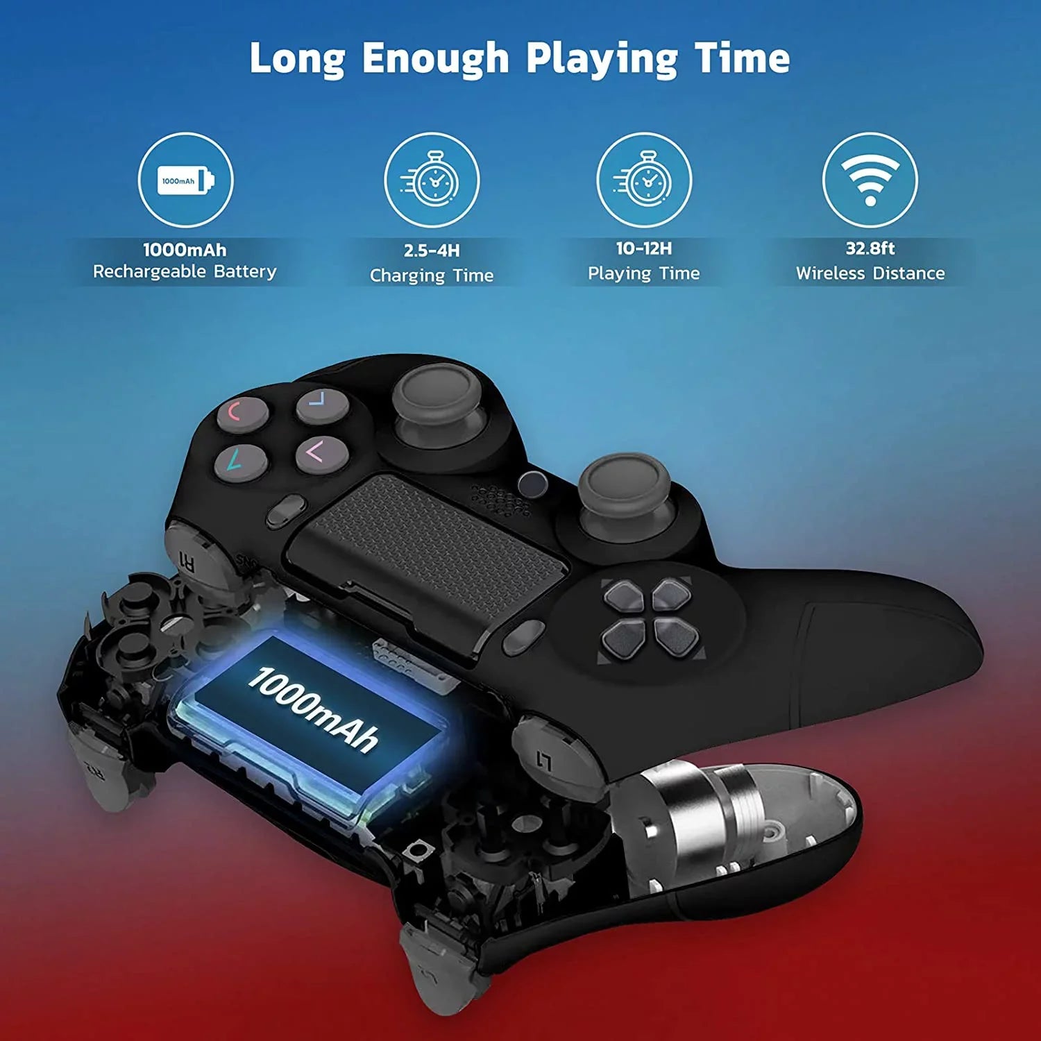 Controller 5G GamePad with Plus PRO Compatible Battery/Built-In BlueTooth 5G/A52 Slim Galaxy A72 Samsung 4G/5G/A32 (Black) Speaker/Gyro/Remote Wireless 1;000