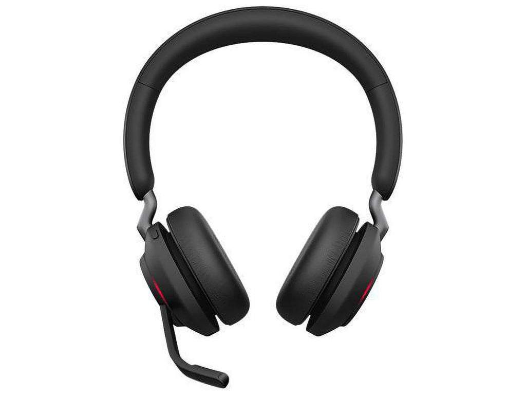 Circumaural Charging 65 Evolve2 Teams Jabra USB-C - MS Headset USB-C with Stereo Stand Connector Black -
