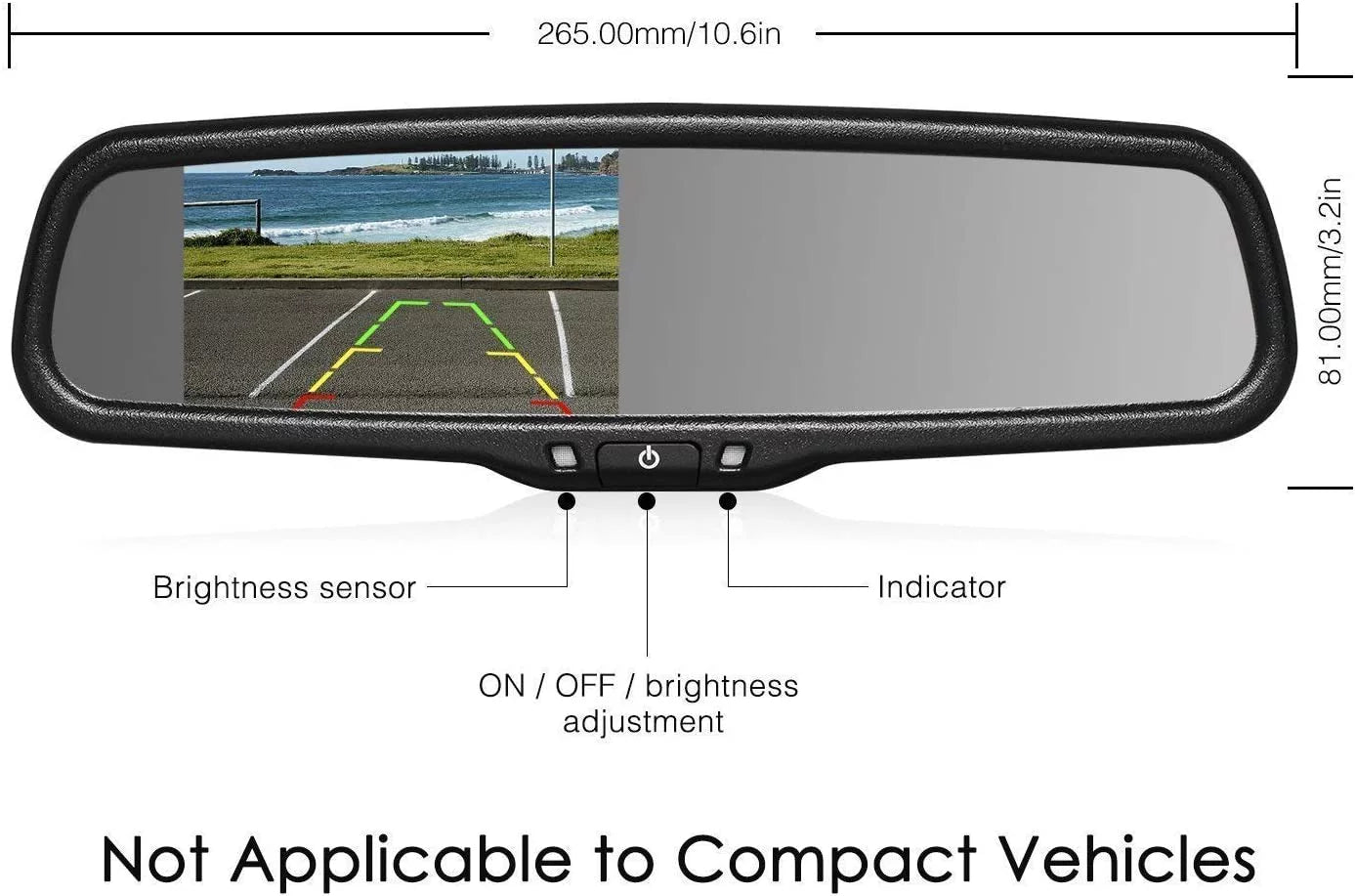 Camera Reverse T2 Look IP68 Camera View Mirror Camera OEM Rear Auto-Vox Monitor Backup