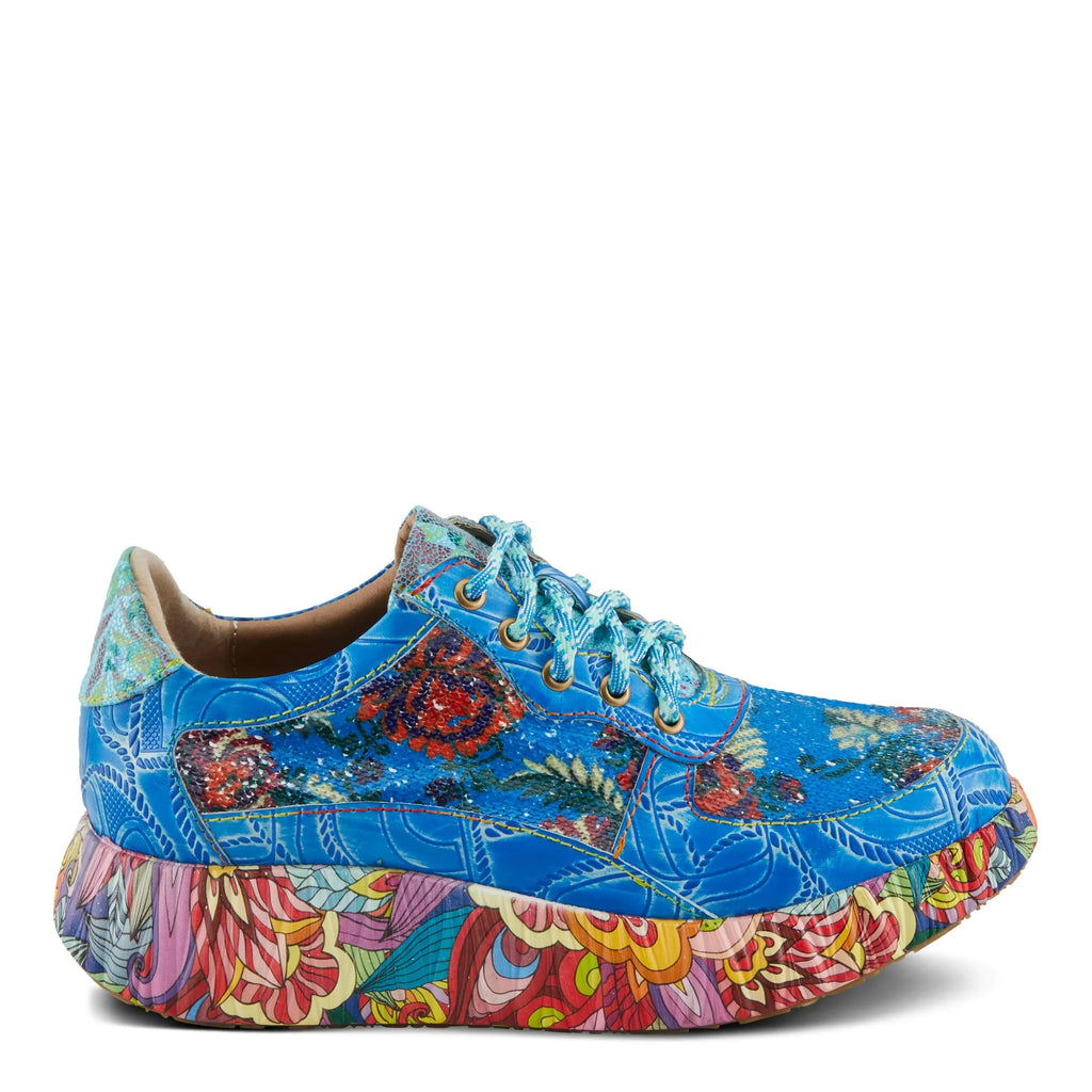 | Step Multi Energetic 42 Spring 10.5-11 Sneakers US EU Fashion Multicolored Blue / CAFFEY Women's Unique Patterns L'Artiste