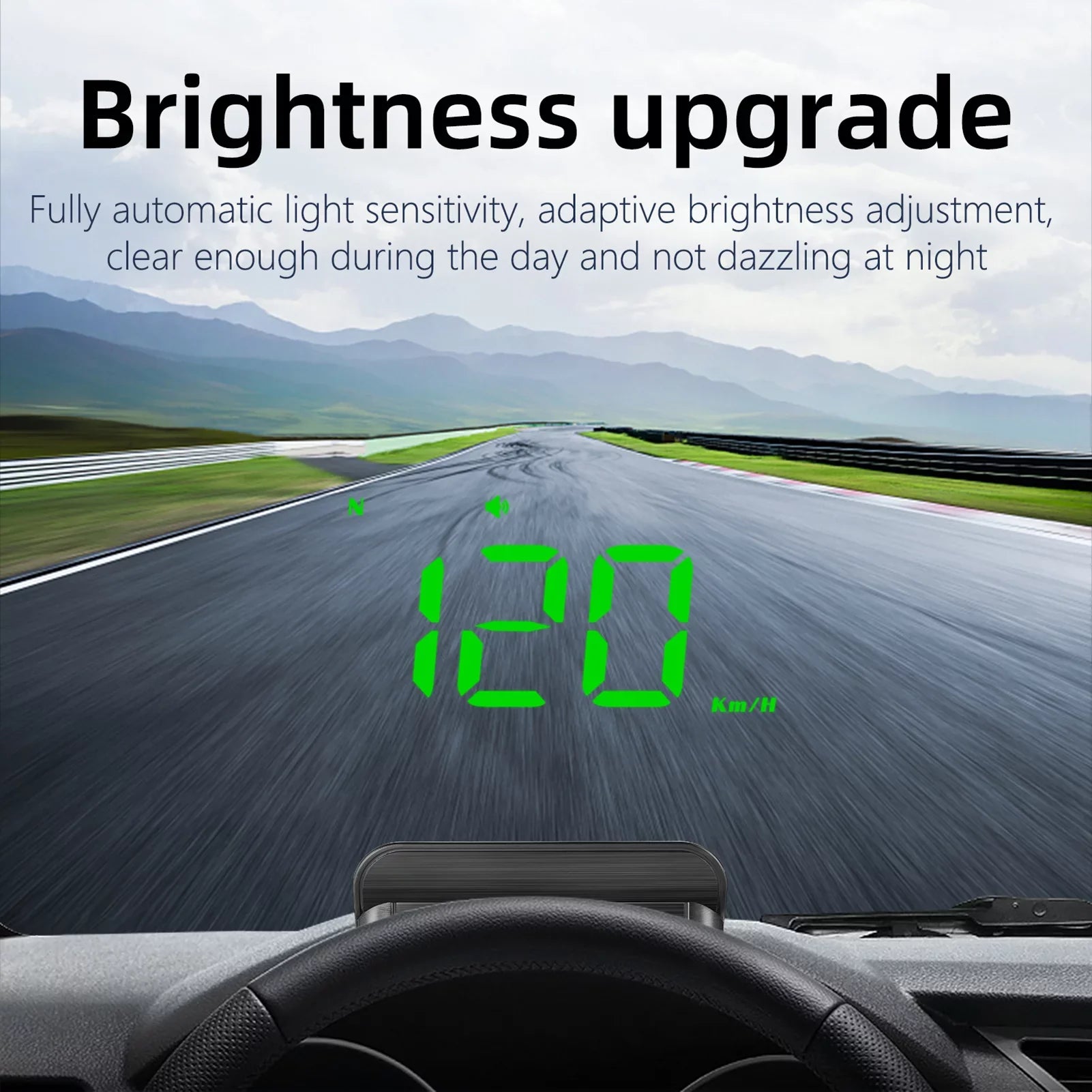 Projecter moobody Car Alarm GPS HUD Model Warning Speedometer Display Driving Vehicle 3.5 Fatigue Digital Windshield inch Overspeed Head-up