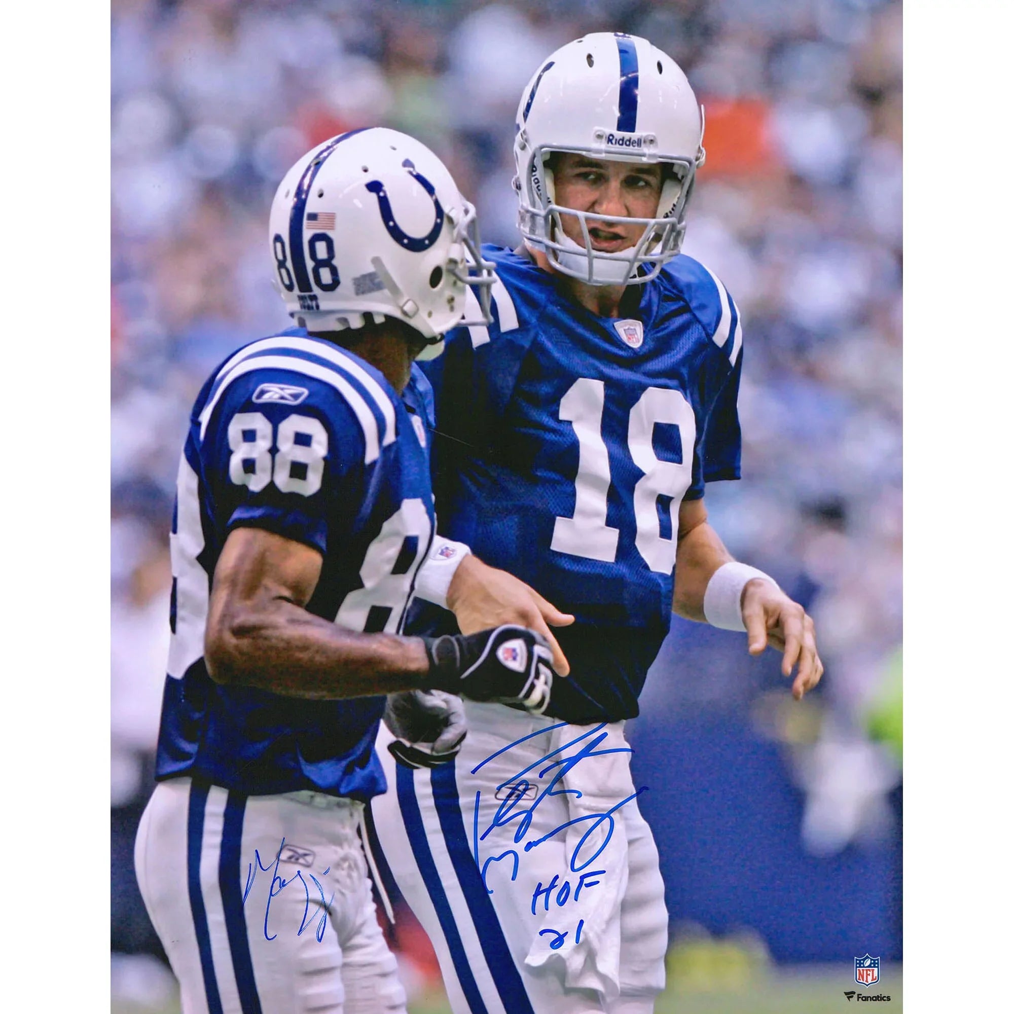 Marvin - Inscriptions x 20" Harrison Fanatics & of Authentic Hall Colts Indianapolis with Autographed Fame 16" Peyton Certified Manning Photograph